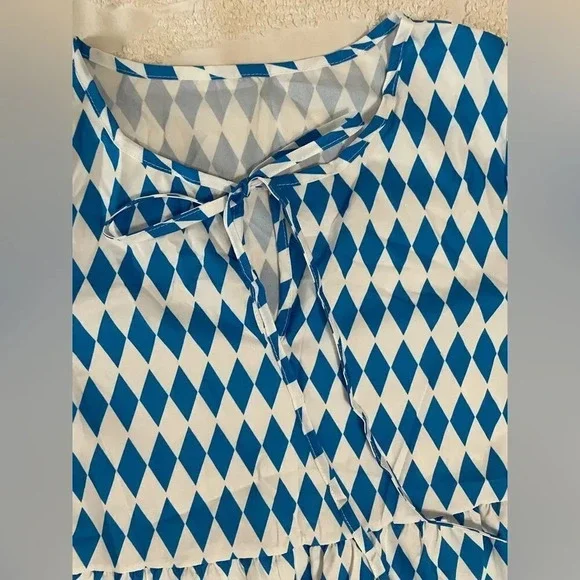 Diamond Shape Printed Midi Dress - Picture 2 of 5